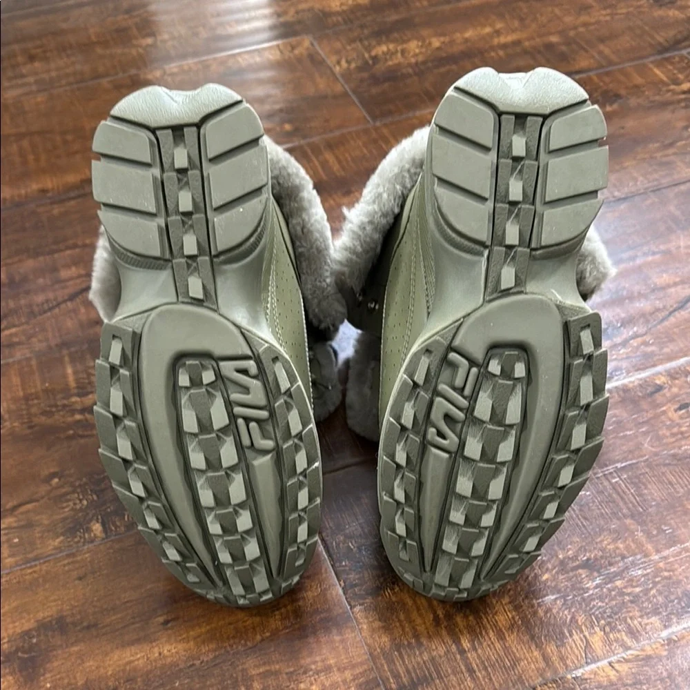 Fila Winter Boots w/Shearling Lining-Olive Green Women’s Size 5.5 3HM00558-300 - Picture 7 of 11